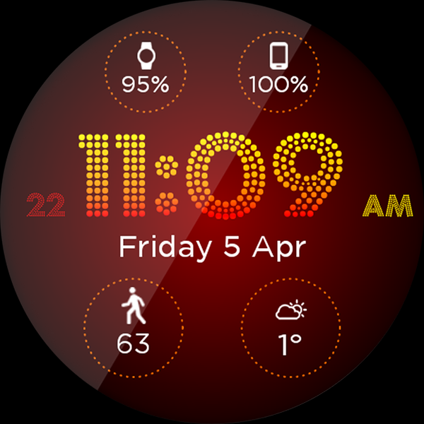 Dot Face HD Watch Face - Image screenshot of android app