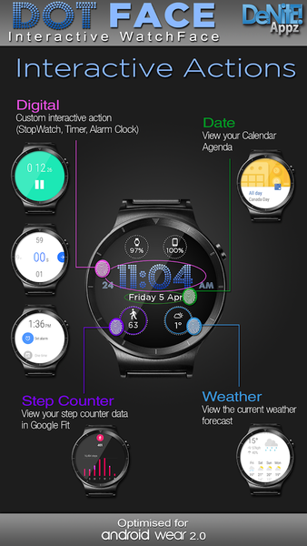 Dot Face HD Watch Face - Image screenshot of android app