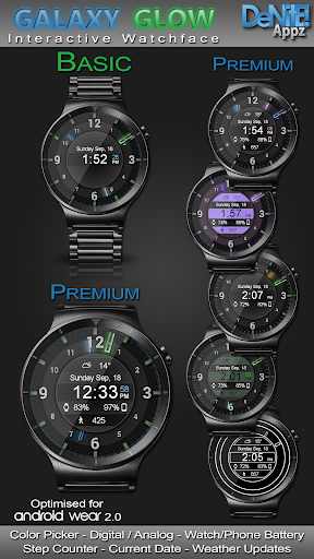 Galaxy Glow HD Watch Face - Image screenshot of android app