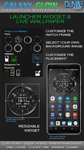 Galaxy Glow HD Watch Face - Image screenshot of android app