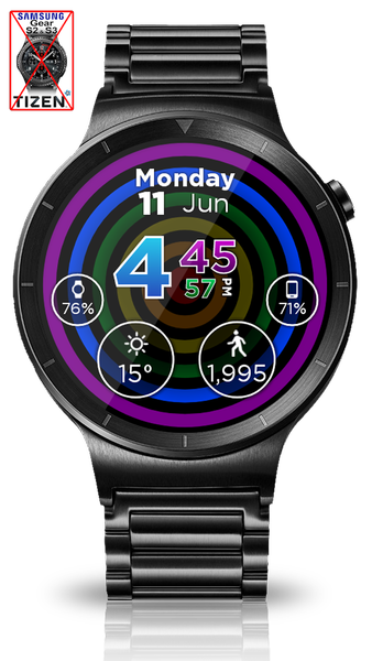 Hypnotic Rainbow Watch Face - Image screenshot of android app