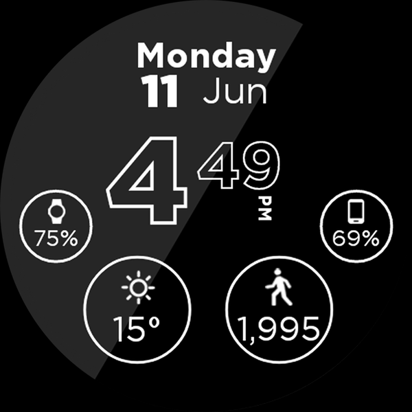 Hypnotic Rainbow Watch Face - Image screenshot of android app