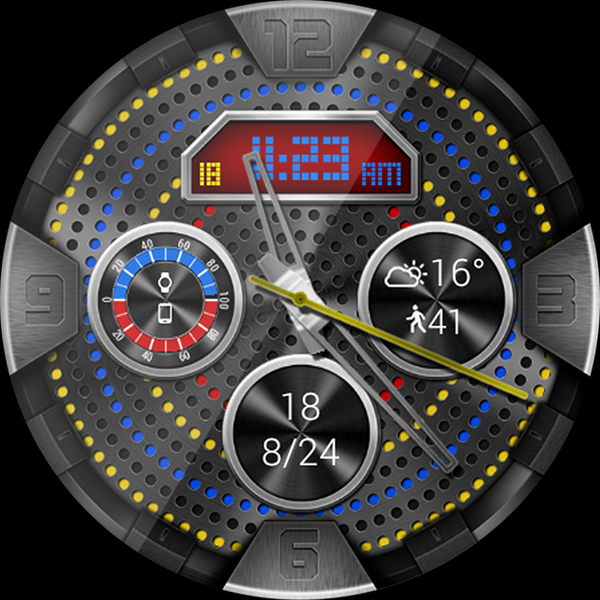 LED Pulse HD Watch Face - Image screenshot of android app