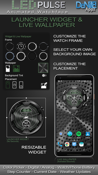 LED Pulse HD Watch Face - عکس برنامه موبایلی اندروید