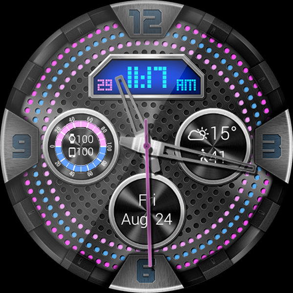 LED Pulse HD Watch Face - Image screenshot of android app