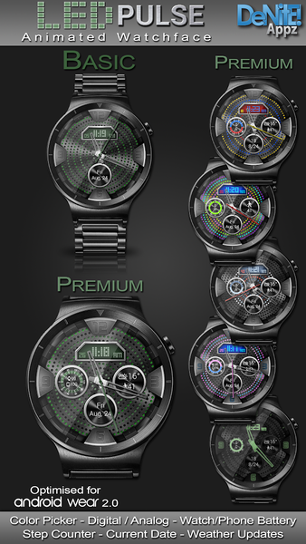LED Pulse HD Watch Face - Image screenshot of android app