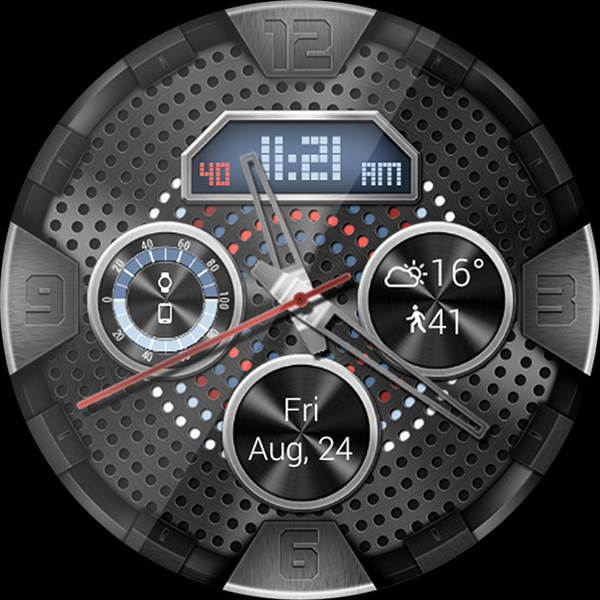 LED Pulse HD Watch Face - Image screenshot of android app