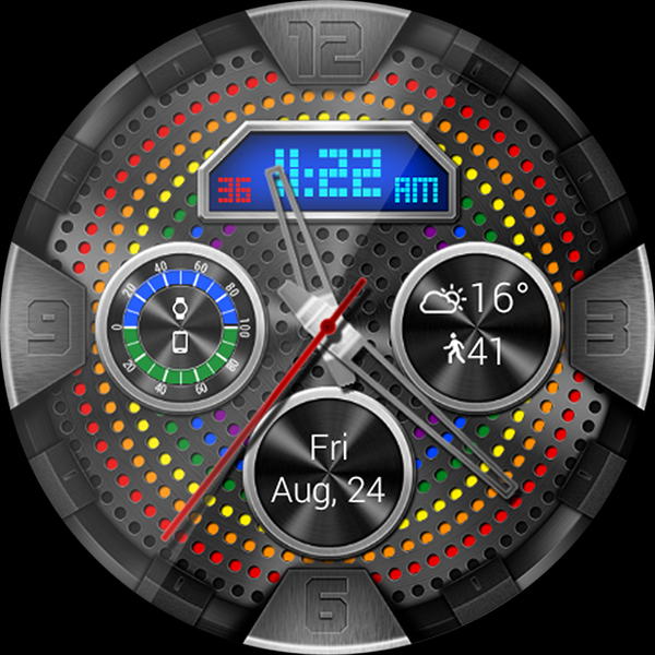 LED Pulse HD Watch Face - Image screenshot of android app