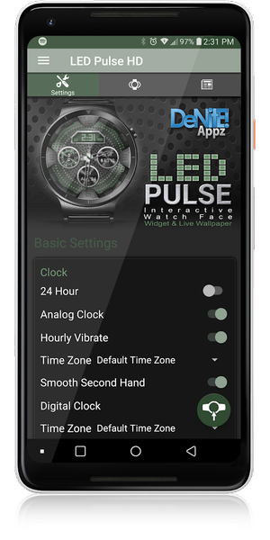 LED Pulse HD Watch Face - Image screenshot of android app