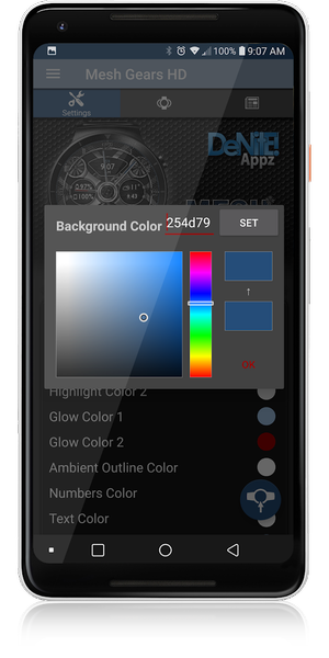 Mesh Gears HD Watch Face - Image screenshot of android app