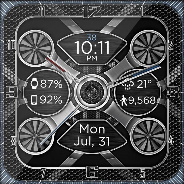 Mesh Gears HD Watch Face - Image screenshot of android app
