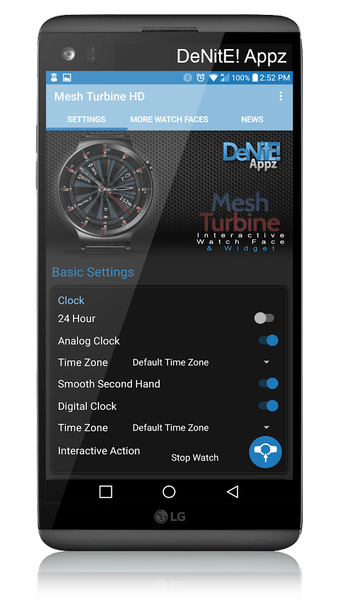 Mesh Turbine HD Watch Face & Clock Widget - عکس برنامه موبایلی اندروید