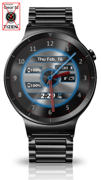Metal Glow HD Watch Face - Image screenshot of android app