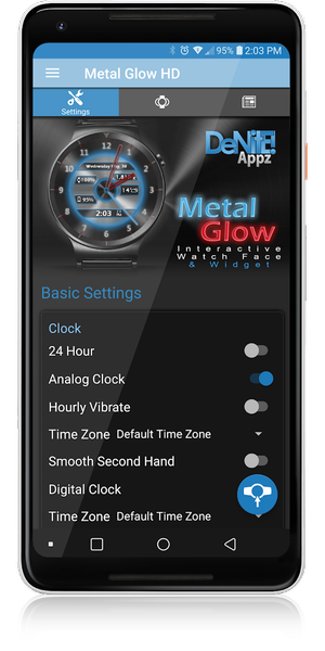 Metal Glow HD Watch Face - Image screenshot of android app