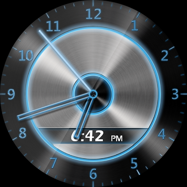 Metal Glow HD Watch Face - Image screenshot of android app