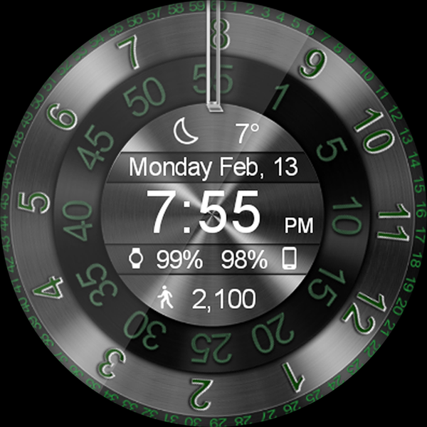 Mystic Spinner HD Watch Face - Image screenshot of android app
