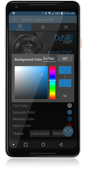 Mystic Spinner HD Watch Face - Image screenshot of android app