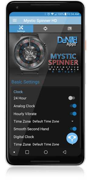 Mystic Spinner HD Watch Face - Image screenshot of android app