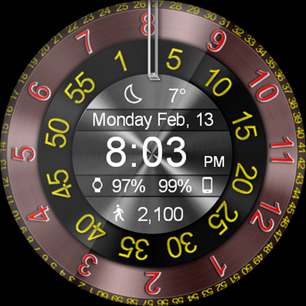 Mystic Spinner HD Watch Face - Image screenshot of android app