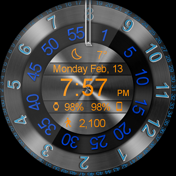 Mystic Spinner HD Watch Face - Image screenshot of android app