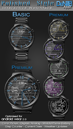 Polished Style HD Watch Face & Clock Widget - Image screenshot of android app