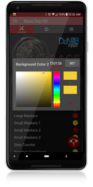 Race Day HD Watch Face - Image screenshot of android app