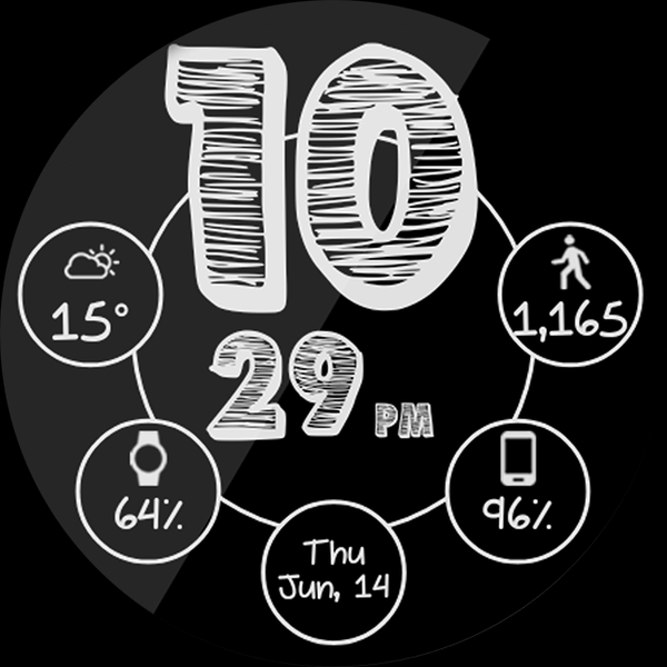 Retro Pop HD Watch Face - Image screenshot of android app