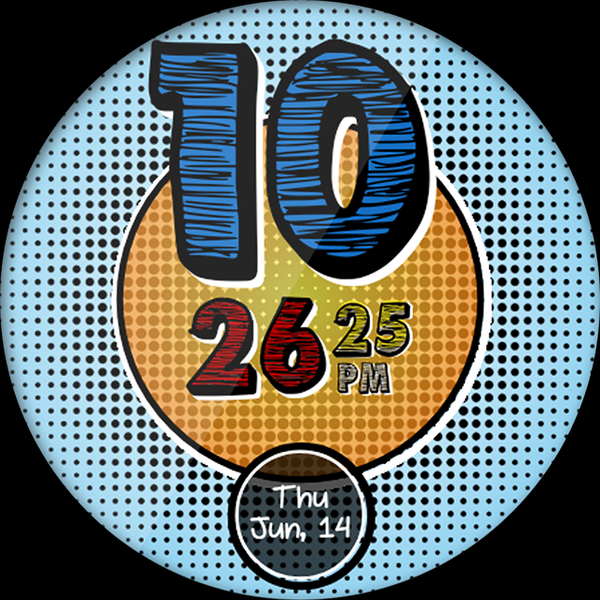 Retro Pop HD Watch Face - Image screenshot of android app