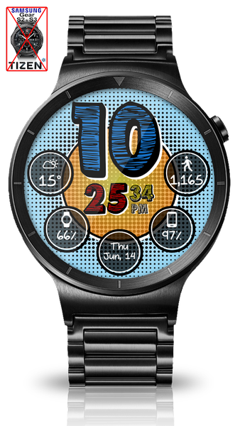 Retro Pop HD Watch Face - Image screenshot of android app