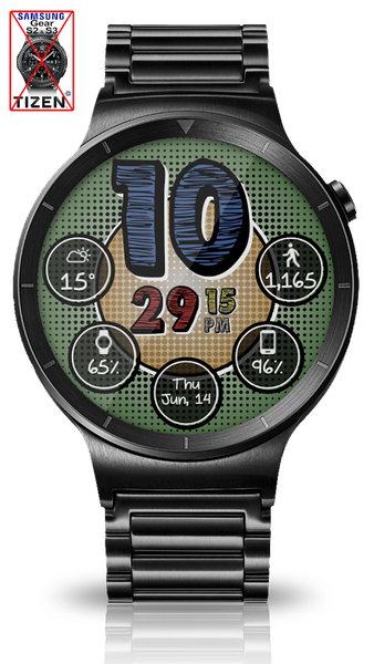 Retro Pop HD Watch Face - Image screenshot of android app