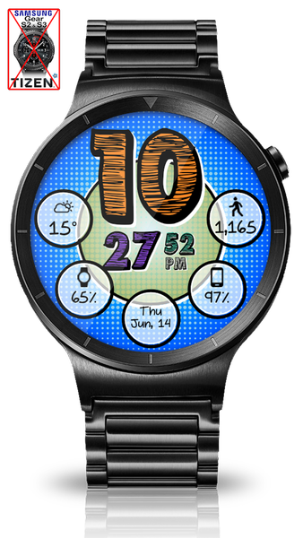 Retro Pop HD Watch Face - Image screenshot of android app