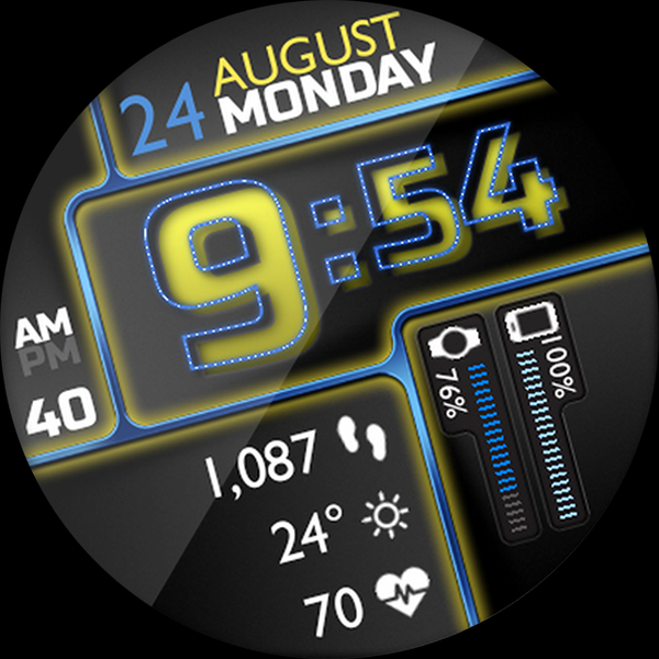 Roboxic HD Watch Face - Image screenshot of android app