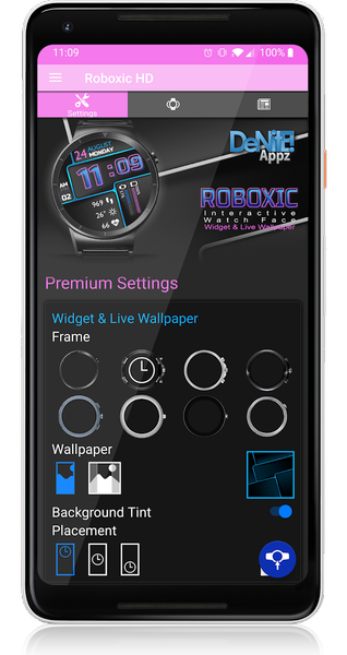 Roboxic HD Watch Face - Image screenshot of android app
