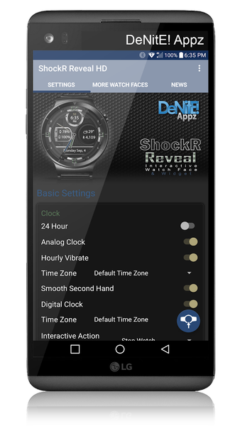 ShockR ReVeal HD Watch Face - Image screenshot of android app