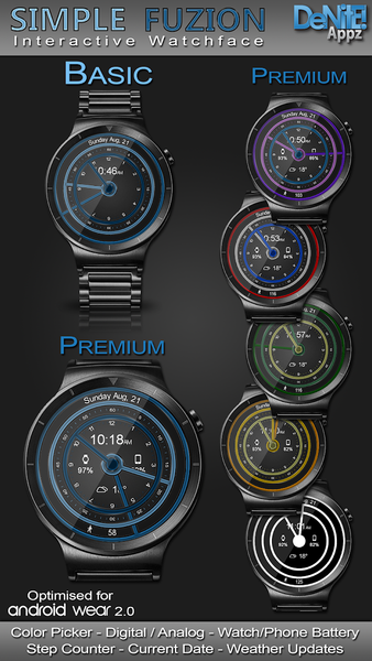 Simple Fuzion HD Watch Face & Clock Widget - Image screenshot of android app