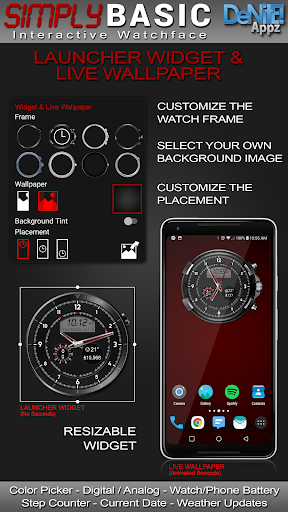 Simply Basic HD Watch Face - عکس برنامه موبایلی اندروید