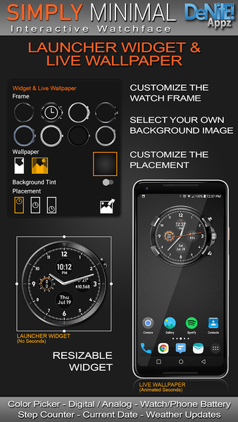 Simply Minimal HD Watch Face - عکس برنامه موبایلی اندروید