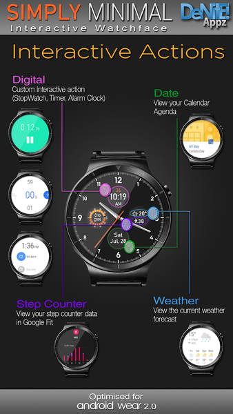 Simply Minimal HD Watch Face - Image screenshot of android app
