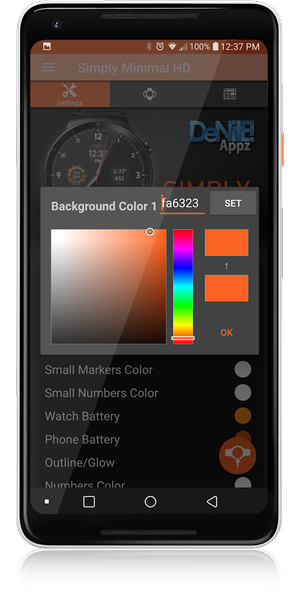 Simply Minimal HD Watch Face - Image screenshot of android app