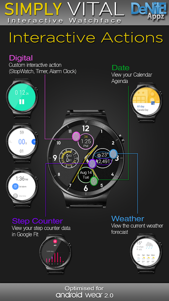 Simply Vital HD Watch Face - Image screenshot of android app