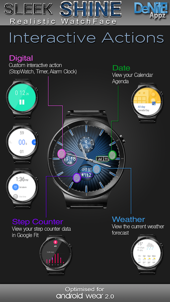 Sleek Shine HD Watch Face - Image screenshot of android app