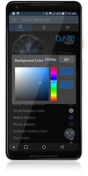 Sleek Shine HD Watch Face - Image screenshot of android app