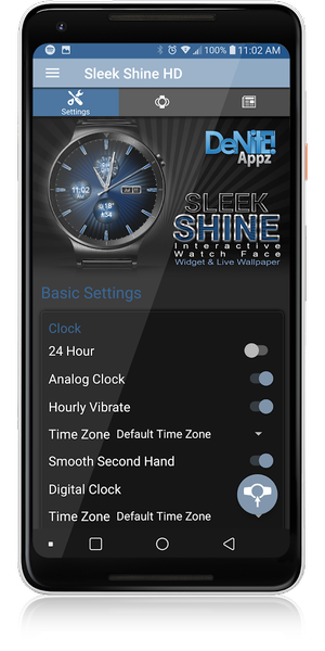 Sleek Shine HD Watch Face - Image screenshot of android app