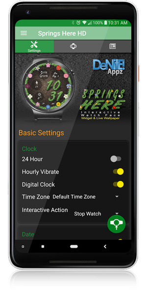 Springs Here HD Watch Face - Image screenshot of android app