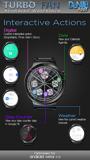Turbo Fan HD Watch Face & Clock Widget - Image screenshot of android app