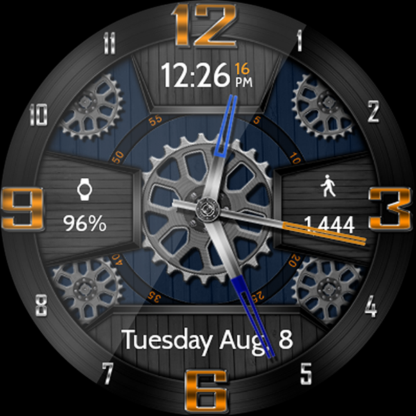 Wooden Gears HD Watch Face - Image screenshot of android app