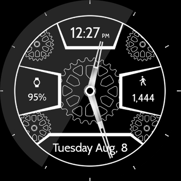 Wooden Gears HD Watch Face - Image screenshot of android app