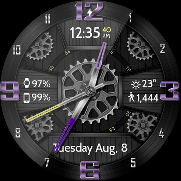 Wooden Gears HD Watch Face - Image screenshot of android app