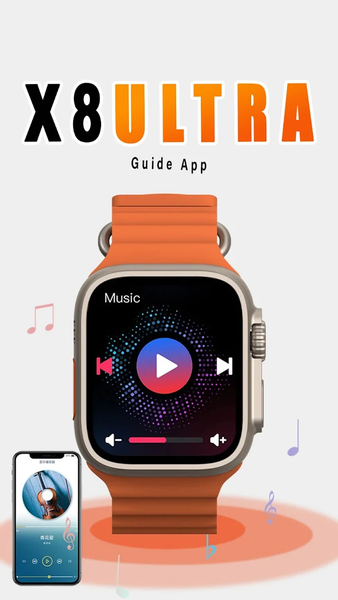X۸ Ultra Smart Watch Guide - عکس برنامه موبایلی اندروید