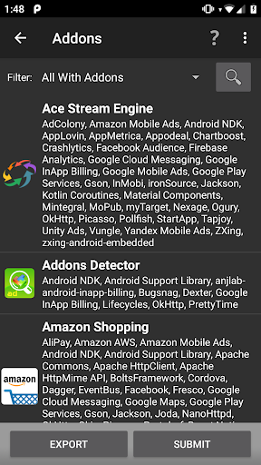 Addons Detector - عکس برنامه موبایلی اندروید